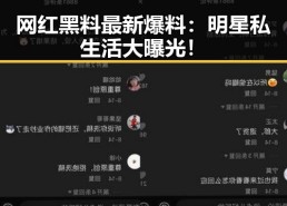 网红黑料最新爆料：明星私生活大曝光！