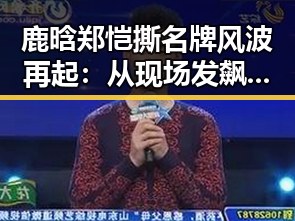 鹿晗郑恺撕名牌风波再起:从现场发飙看明星关系微妙变化